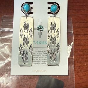 Silver and Turquoise Dangle Earrings